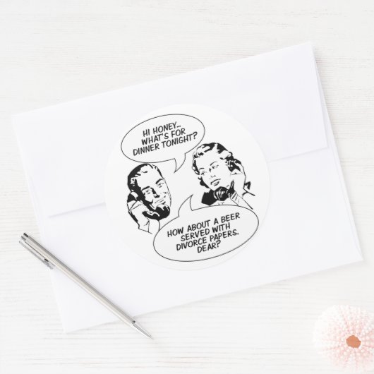 Retro Feministische Humor stickers (Envelop)