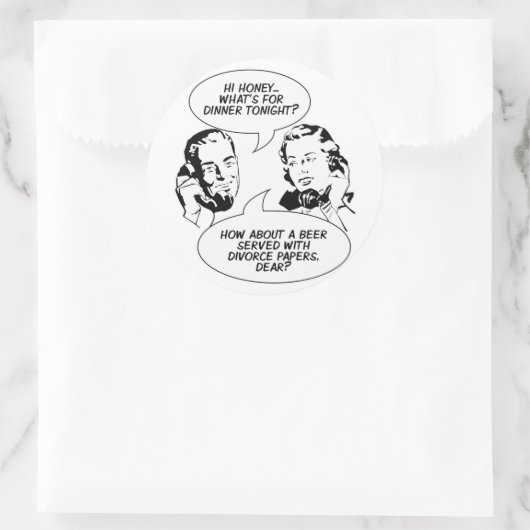 Retro Feministische Humor stickers (Tas)