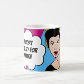 Retro Feministische Pop Art Equal Womens Rights Qu Koffiemok (Center)