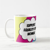 Retro Feministische Pop Art Equal Womens Rights Qu Koffiemok (Links)