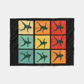 Retro Fencing For Christmas Srty Fencer Athlete Fleece Deken (Voorkant (Horizontaal))