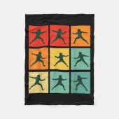 Retro Fencing For Christmas Srty Fencer Athlete  Fleece Deken (Voorkant)