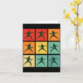 Retro Fencing For Christmas Srty Fencer Athlete Kaart (Gele Bloem)