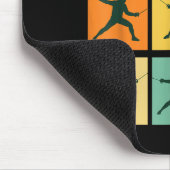 Retro Fencing For Christmas Srty Fencer Athlete Muismat (Hoek)