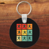 Retro Fencing For Christmas Srty Fencer Athlete  Sleutelhanger (Voorkant)