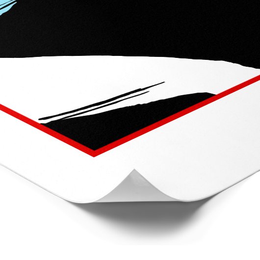 Retro fencing-kampioen poster (Hoek)