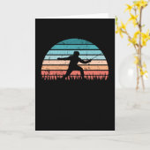 Retro Fencing Sunset Gift for Fencer Mannen and Wo Kaart (Gele Bloem)