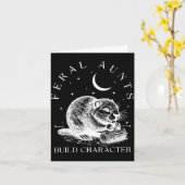 Retro Feral Aunts Build Character Funny New Aunt C Kaart (Gele Bloem)