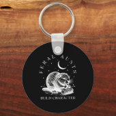 Retro Feral Aunts Build Character Funny New Aunt C Sleutelhanger (Voorkant)