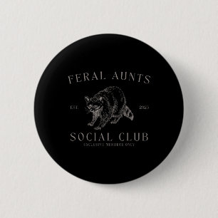 Retro Feral Tante Sociale Club Zwangerschap Onthul Ronde Button 5,7 Cm