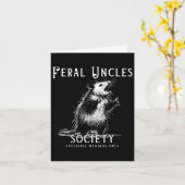 Retro Feral Uncle Society Funny Opossum houdt van  Kaart (Gele Bloem)
