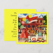 Retro Festive Party in Outdoor Picnic Invitting Kaart (Voorkant / Achterkant)