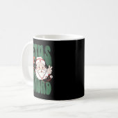 Retro Fetus Navidad Santa Claus Christmas Obgyn Nu Koffiemok (Voorkant links)