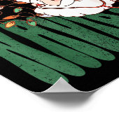 Retro Fetus Navidad Santa Claus Christmas Obgyn Nu Poster (Hoek)