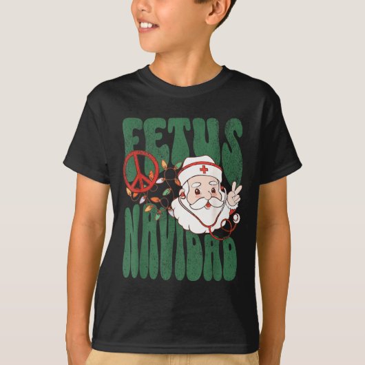 Retro Fetus Navidad Santa Claus Christmas Obgyn Nu T-shirt (Voorkant)