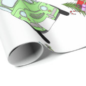 Retro Fiat 500 met kerstcadeaus Cadeaupapier (Rol Hoek)