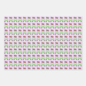 Retro Fiat 500 met kerstcadeaus Inpakpapier Vel (Voorkant 3)