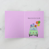 Retro Fiat 500 Verjaardagskaart Kaart (Binnen)