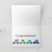 Retro Fiat 500's Birthday Kaart (Binnen)