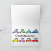 Retro Fiat 500's Birthday Kaart (Binnen)