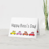 Retro Fiat 500's Boss's Day Kaart (Voorkant)