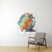 Retro Field Hockey Game Player, Field Hockey Sport Wandkleed (In situ)