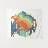 Retro Field Hockey Game Player, Field Hockey Sport Wandkleed (Voorkant (horizontaal))