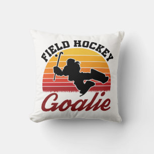 Retro Field Hockey Goalie Player Kussen