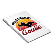 Retro Field Hockey Goalie Player Notitieboek (Rechterzijde)