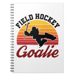 Retro Field Hockey Goalie Player Notitieboek