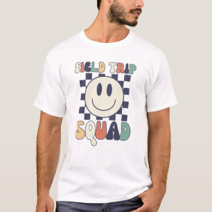 Retro Field Trip Squad Smile Face T-shirt