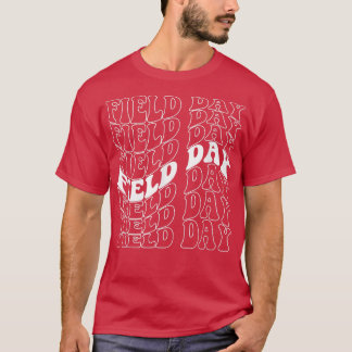 Retro fielddag voor schoolreizen leraren b t-shirt