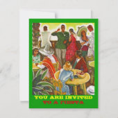 Retro FIESTA Invitation COLORFUL PARTY STARTER Kaart (Voorkant)