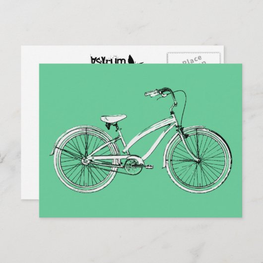 retro fiets briefkaart (Voorkant / Achterkant)
