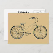 retro fiets briefkaart (Voorkant / Achterkant)