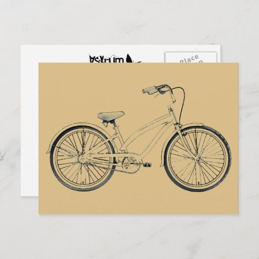 retro fiets briefkaart (Voorkant / Achterkant)