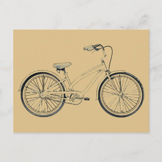retro fiets briefkaart (Voorkant)