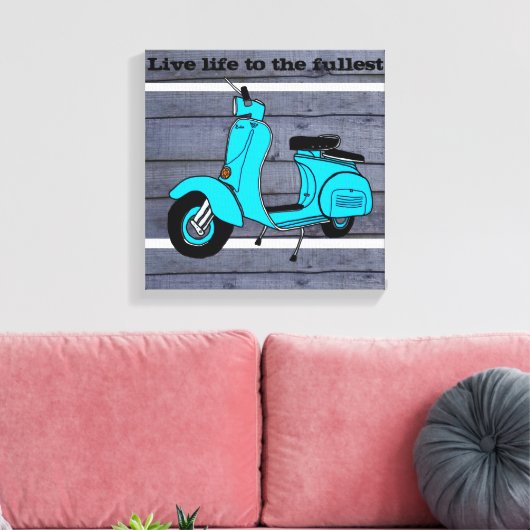  retro fiets canvas afdruk (Insitu (Woonkamer))