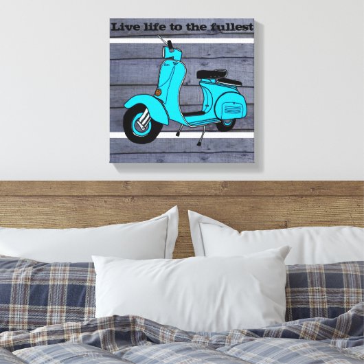  retro fiets canvas afdruk (Insitu (Slaapkamer))