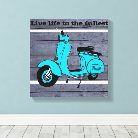 retro fiets canvas afdruk (Insitu (Houten vloer))