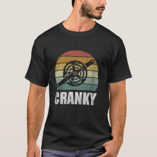 Retro Fiets Cranky Cadeaus voor Fietsliefhebber T-shirt