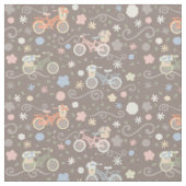 Retro-fiets en -bloemen stof (Close Up)