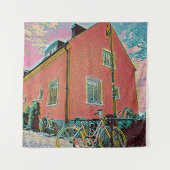 Retro fiets kunstwerk wandkleed (Voorkant)