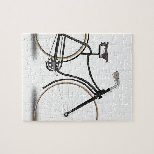 Retro fiets legpuzzel (Horizontaal)