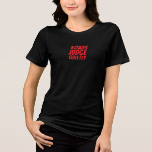 Retro fiets meisje ironie rood Tri-Blend shirt