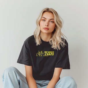 Retro fiets Meisje Ironie zwart geel Tri-Blend Shirt