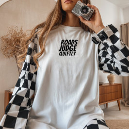 Retro fiets meisje Ironie zwart Tri-Blend Shirt