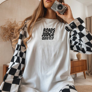 Retro fiets meisje Ironie zwart Tri-Blend Shirt