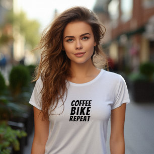 Retro fiets Meisje Ironie zwart Tri-Blend Shirt