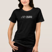 Retro fiets Meisje Ironie zwart wit Tri-Blend Shirt (Voorkant)